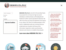 Tablet Screenshot of medowscpa.com